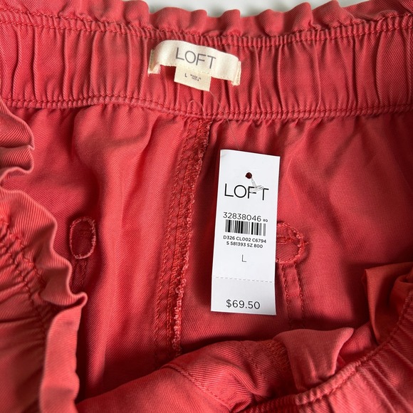 NWT LOFT Pull on Casual Slacks Soft Comfy Summer Size L Straight Leg‎ - Picture 3 of 7